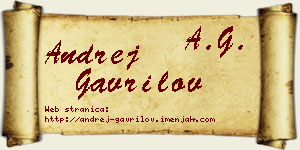 Andrej Gavrilov vizit kartica